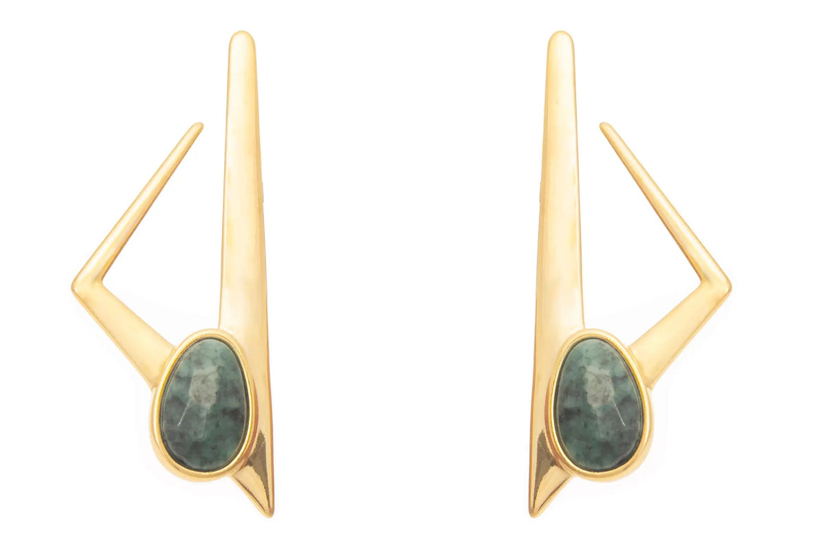 Brinco Compasso Esmeralda Bruta G