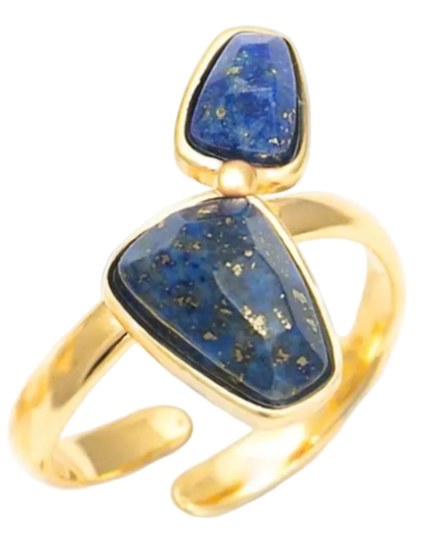 Anel Orla Lápis Lazuli Ajustável