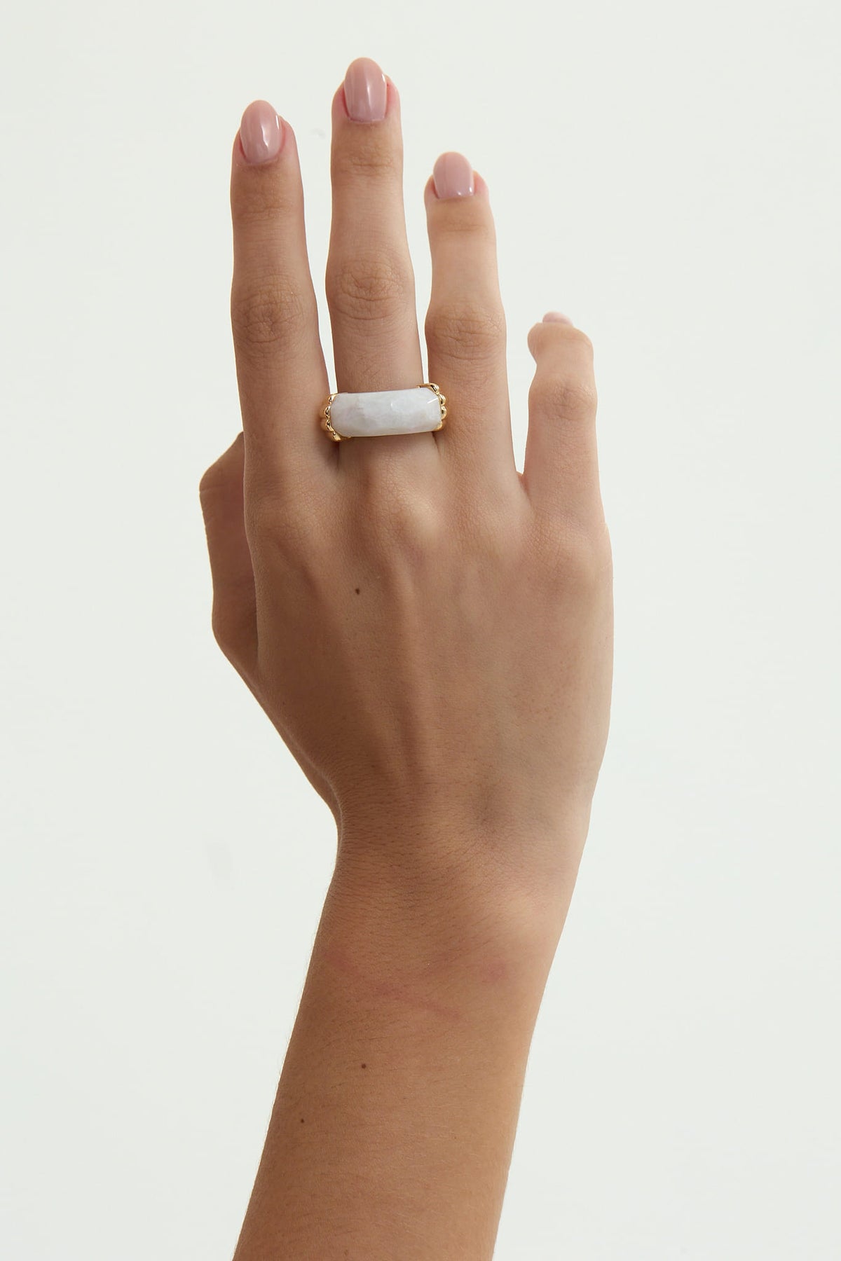 Anel Orla Feldspato Nude