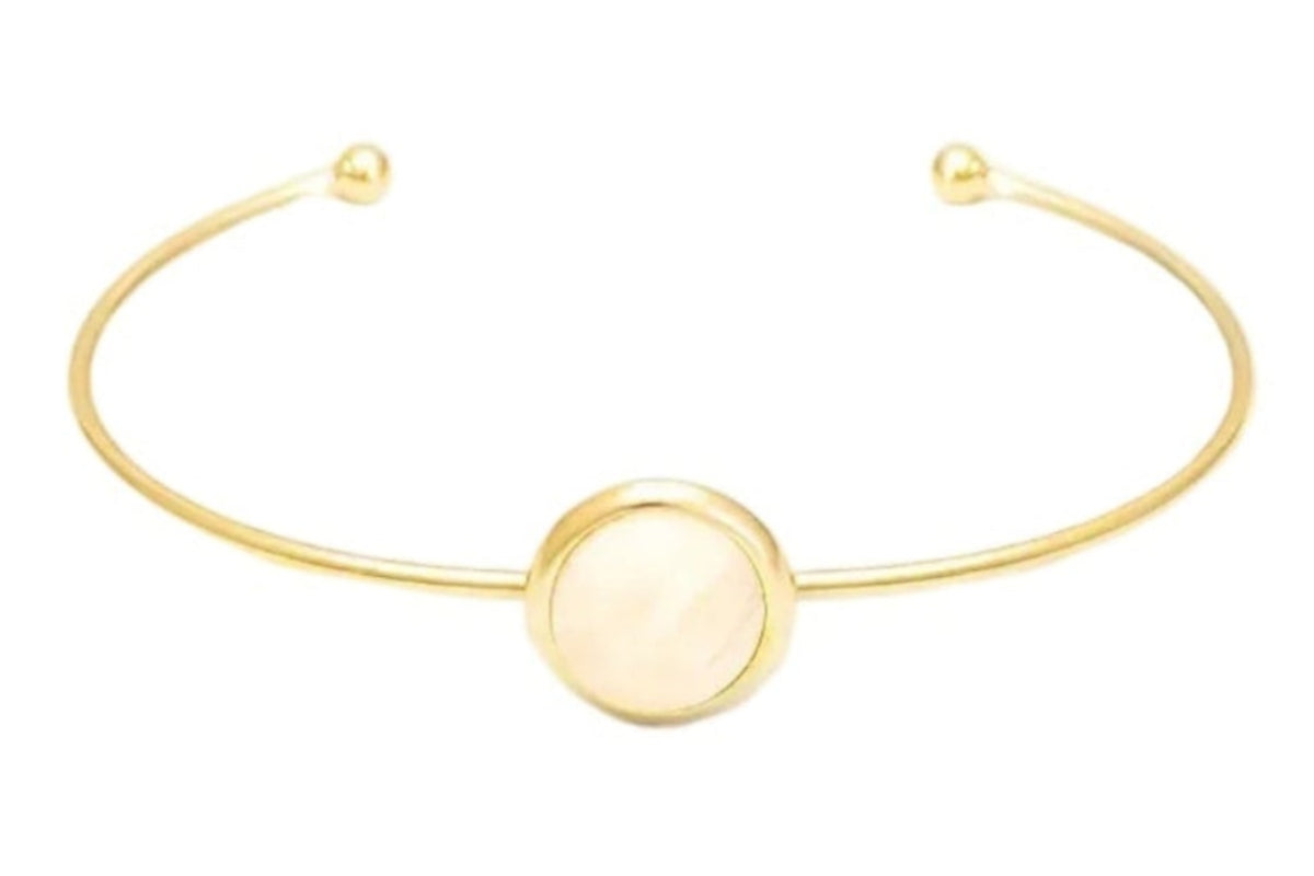 Bracelete Energia Quartzo Branco Leitoso