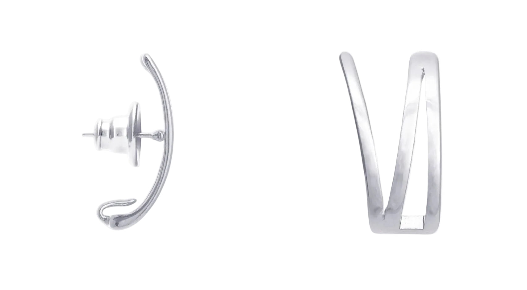Brinco Ear Hook Verso Prata