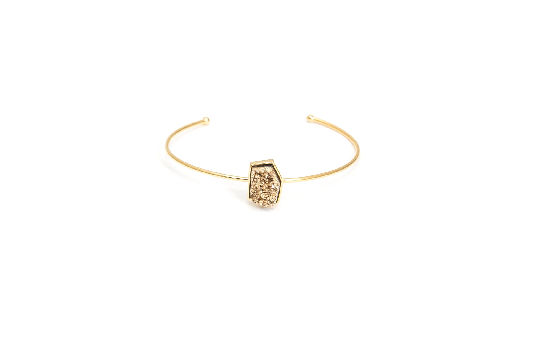 BRACELETE ENERGIA GEOMETRICO OURO DRUSA GOLD