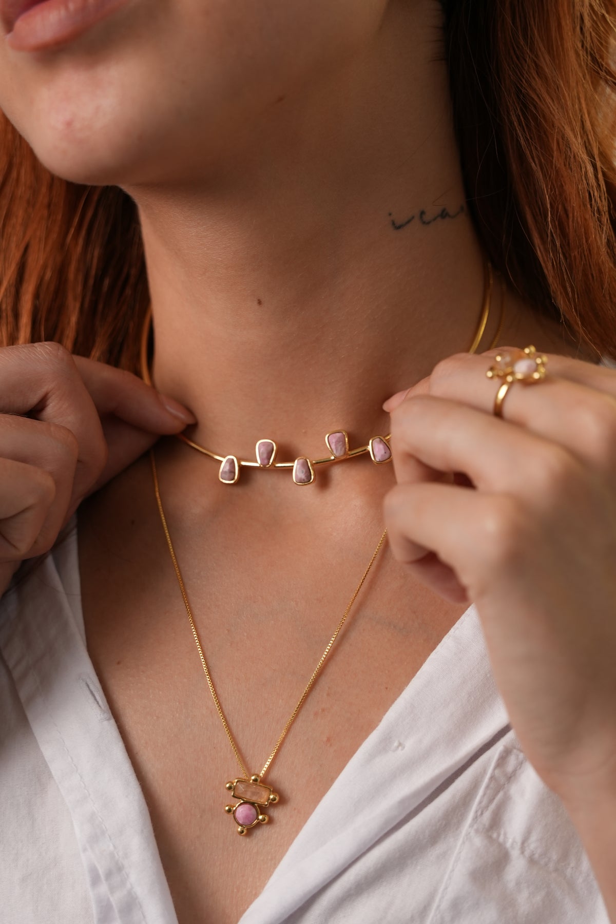 Gargantilha TBT Orla Rodonita