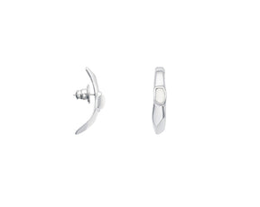 Brinco Ear Hook Aresta Madrepérola Prata