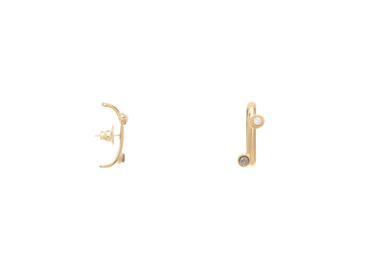 Par de Brincos Ear Hook mini Aura Reflexo