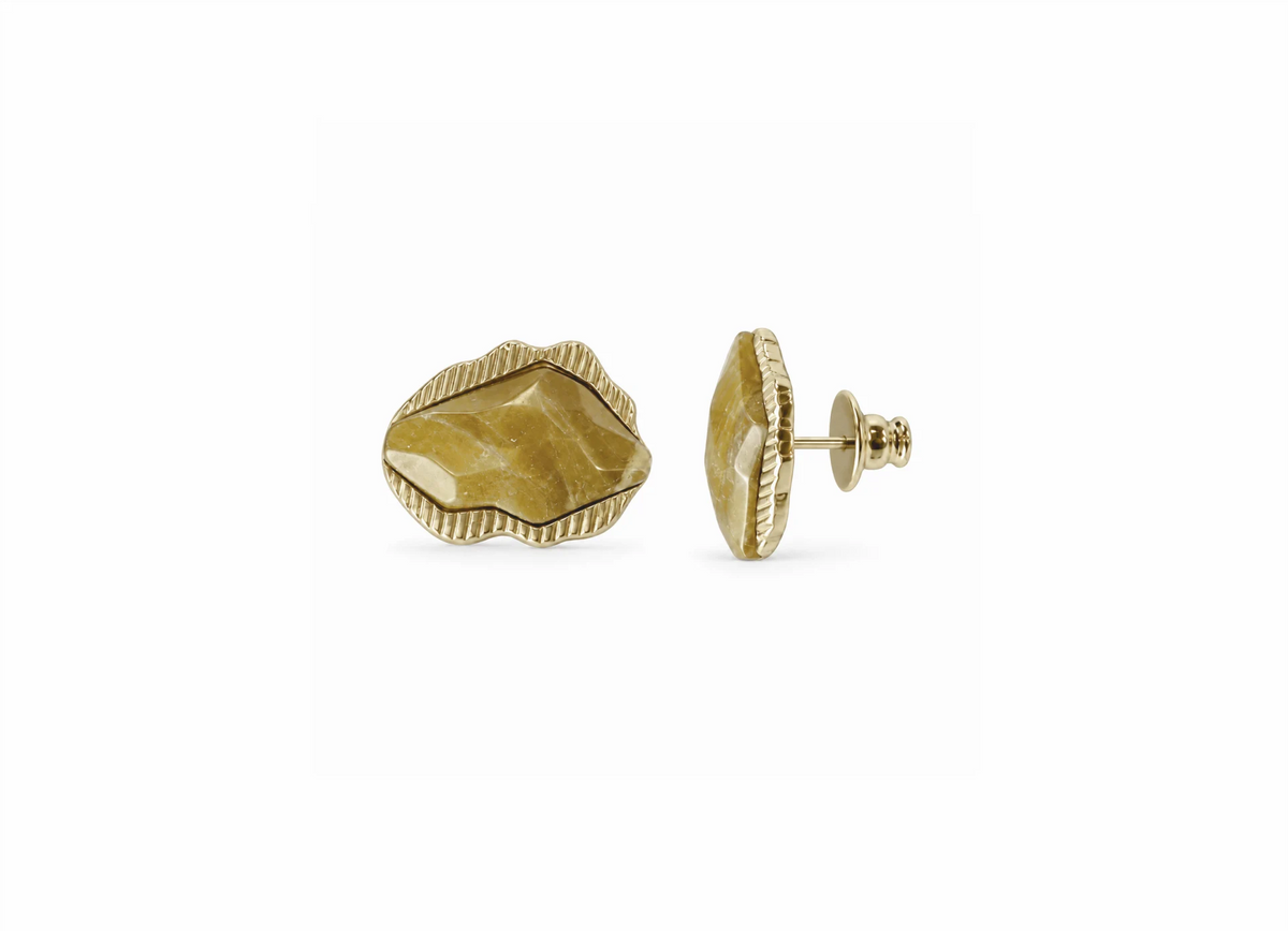 Brinco Prisma G Feldspato Amarelo