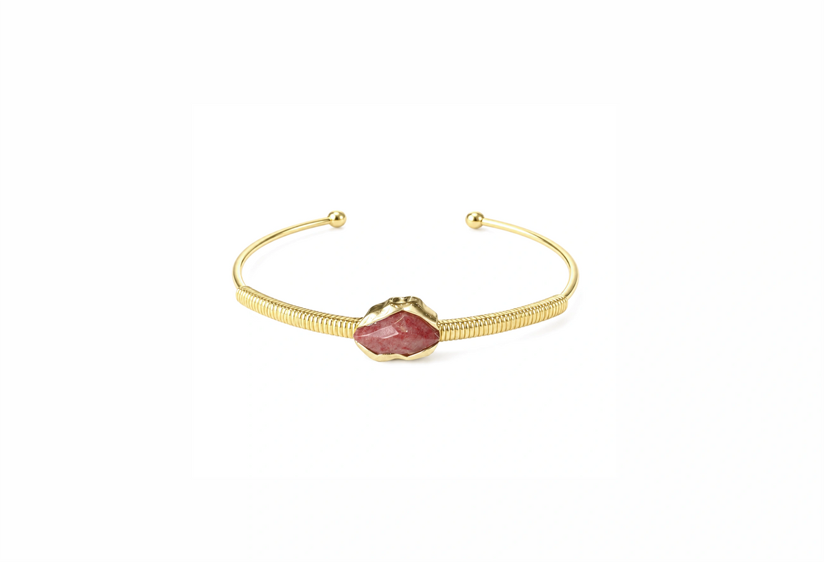 Bracelete Prisma Feldspato Vermelho