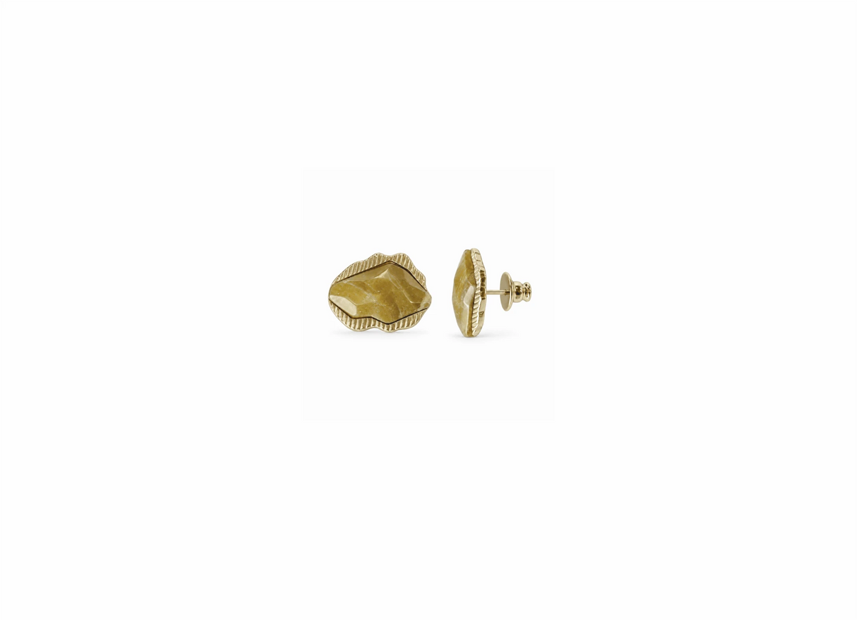 Brinco Prisma P Feldspato Amarelo