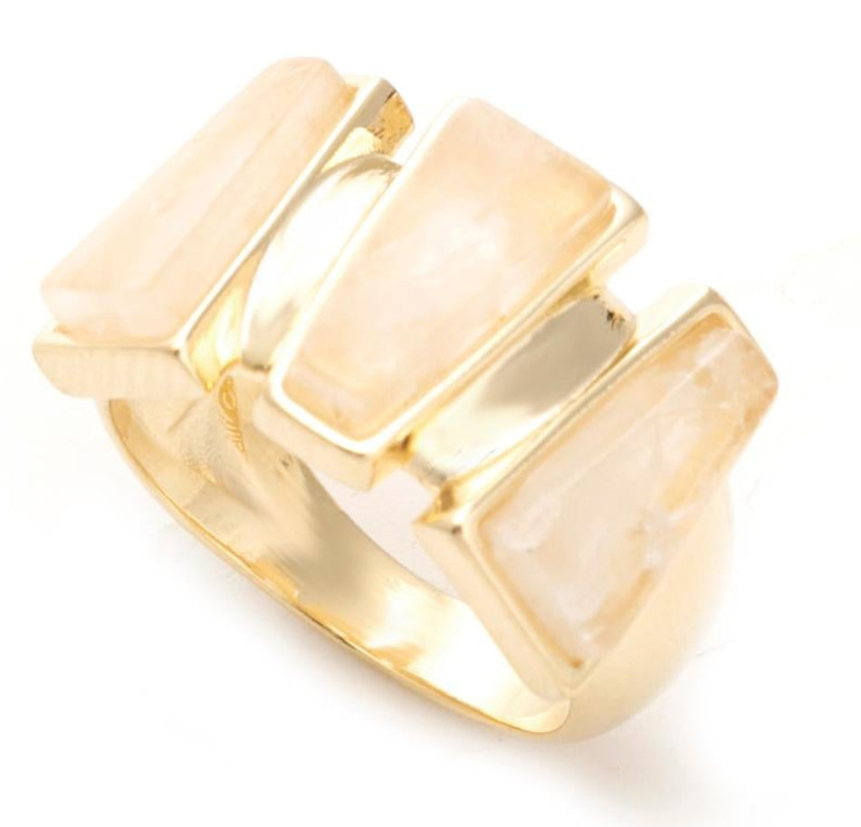 Anel Destino Triade Quartzo Branco