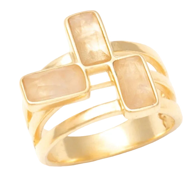 Anel Cores da Alma Quartzo Rosa