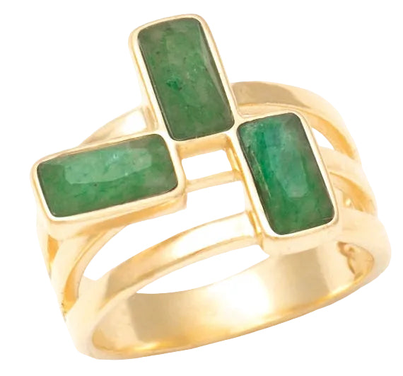 Anel Cores da Alma Quartzo Verde