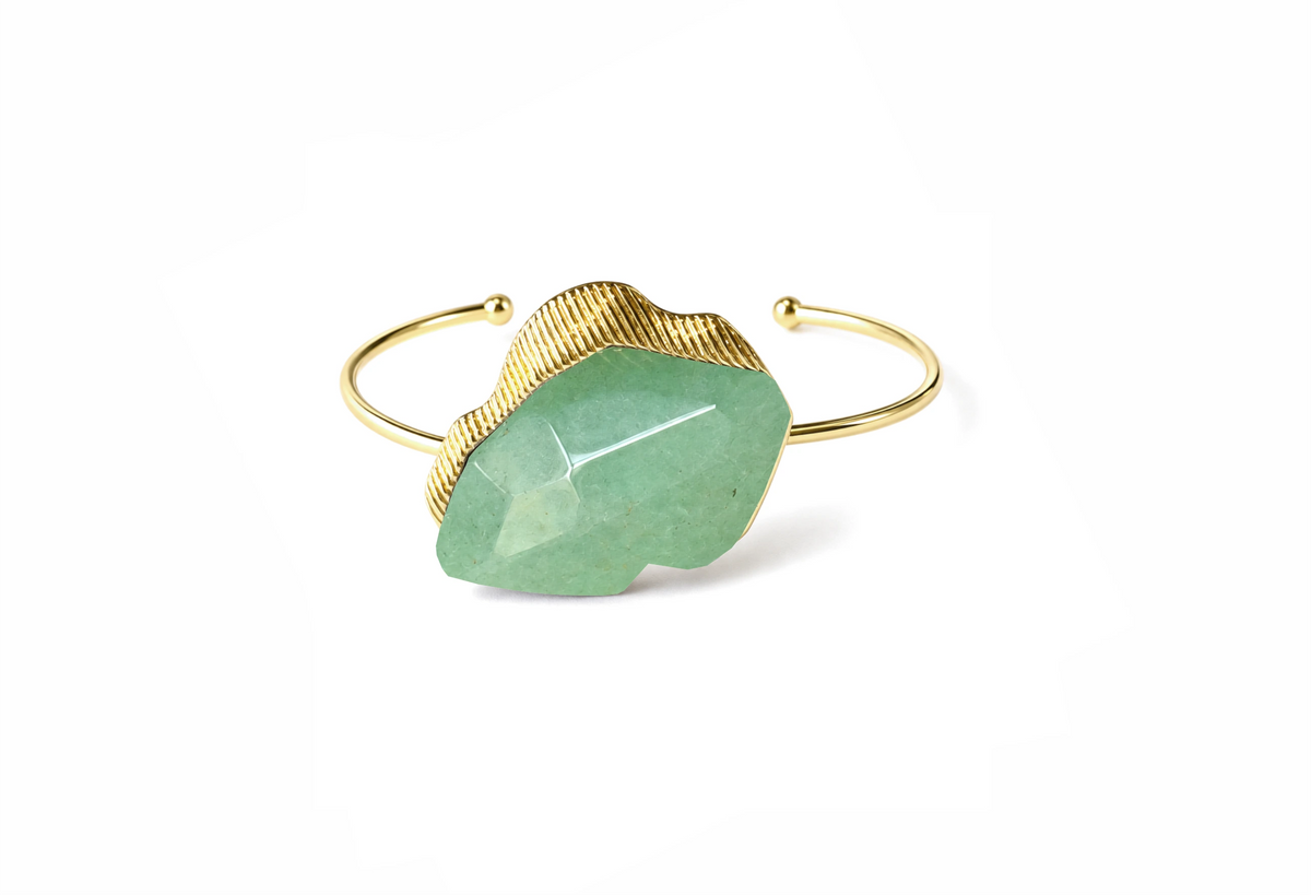 Maxi Bracelete Prisma Quartzo Verde