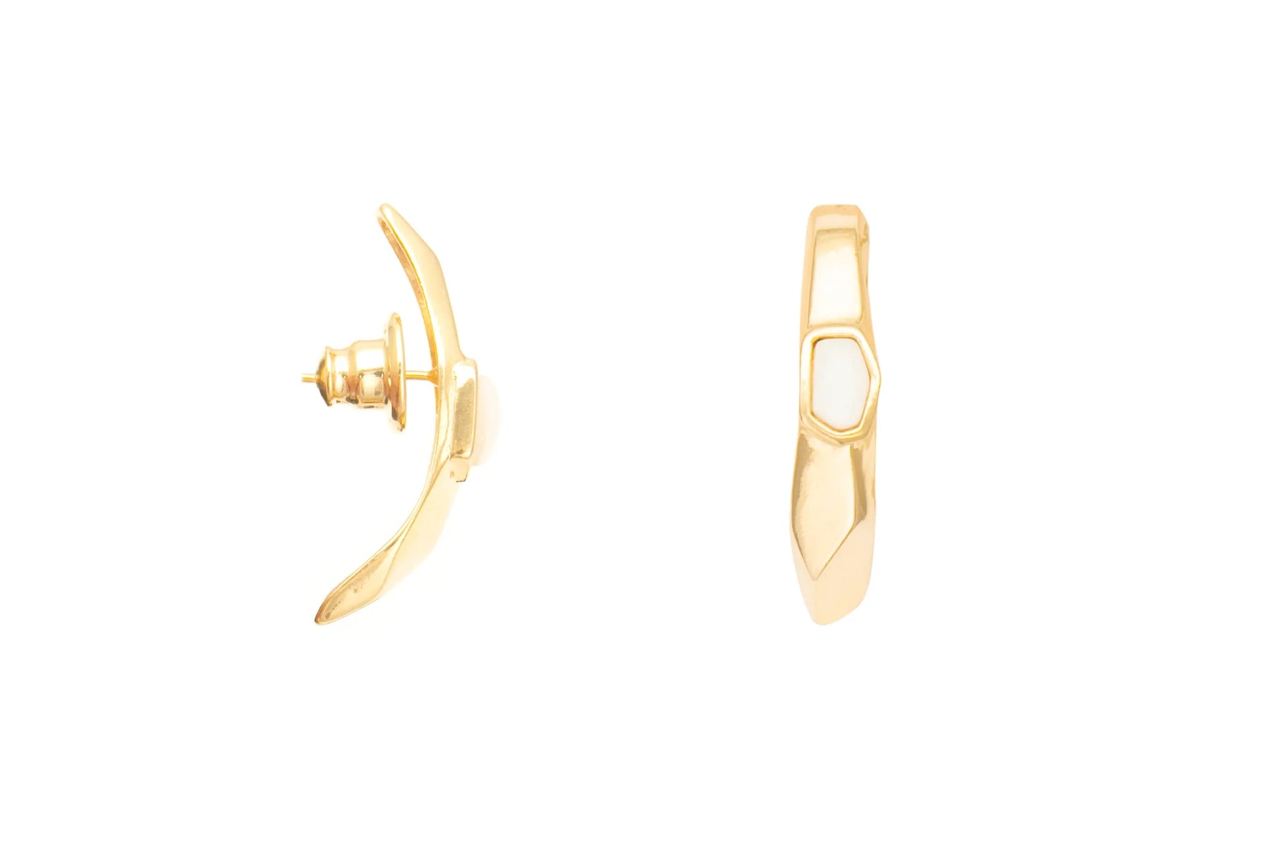 Brinco Ear Hook Aresta Madrepérola
