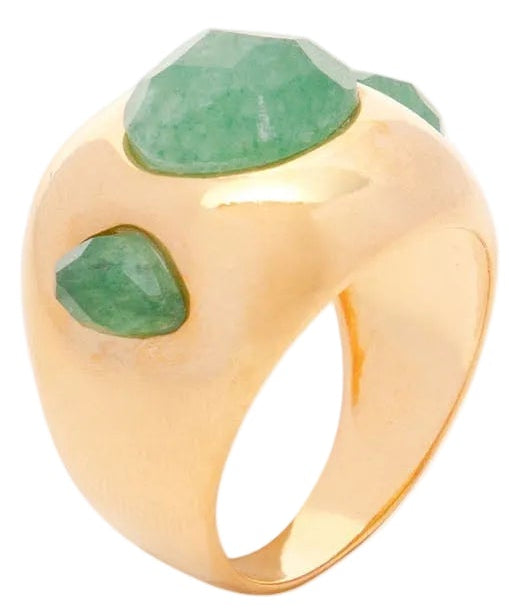 Anel Circle União Quartzo Verde