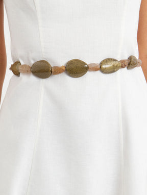 Cinto Intensidade com Acetato Dourado e Quartzo Rutilo Dourado