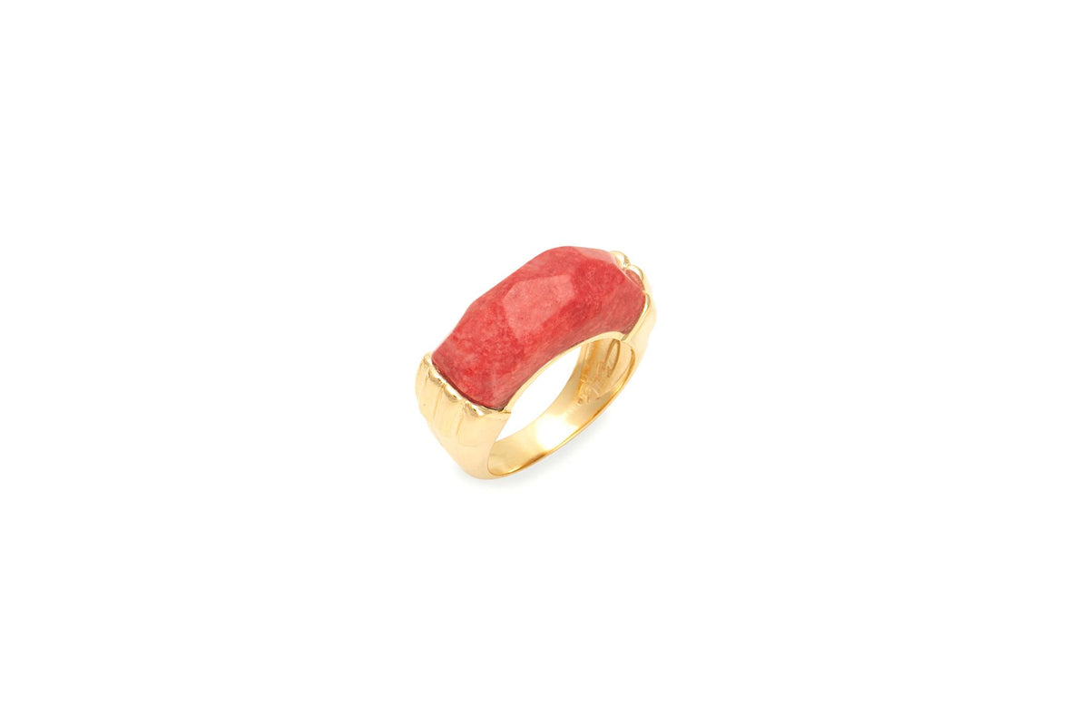 Anel Origem Feldspato Vermelho Orla