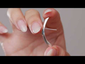 Brinco Ear Hook Aresta Madrepérola Prata
