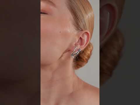 Brinco Ear Hook Verso Prata